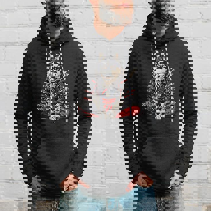 アラスカンマラミュート犬 和風 サムライ犬 パーカー 彼への贈り物