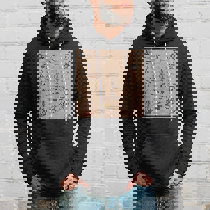 アンティークエンジニアリング機械科学パターン パーカー 彼への贈り物