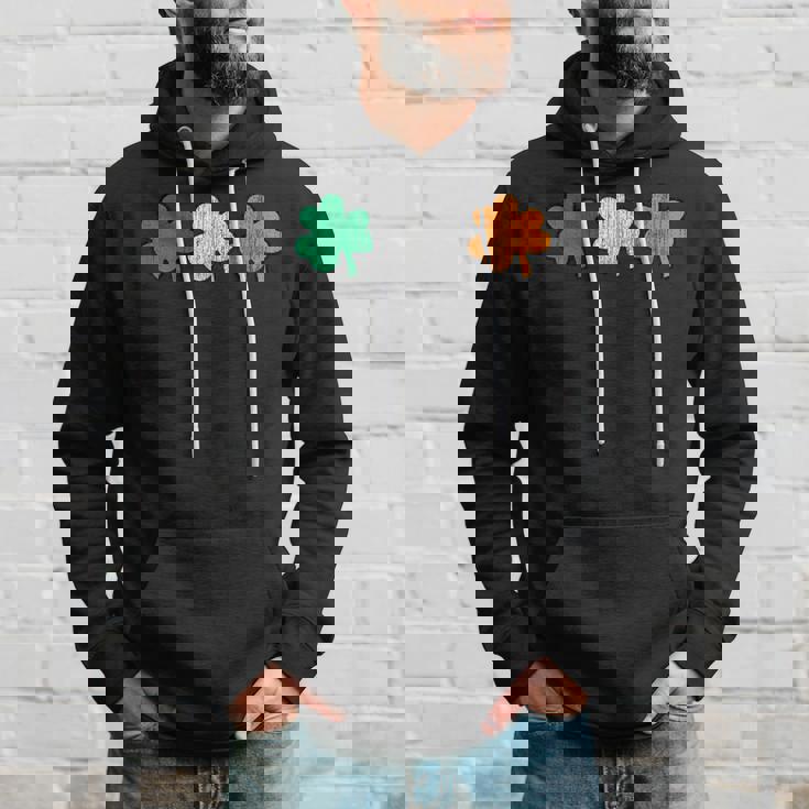 アンティーク調 シャムロック レトロスタイル アイリッシュ 三つ葉 クローバー かわいい パーカー 彼への贈り物