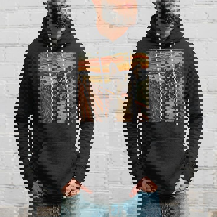 アート、面白いボストン テリア パーカー 彼への贈り物