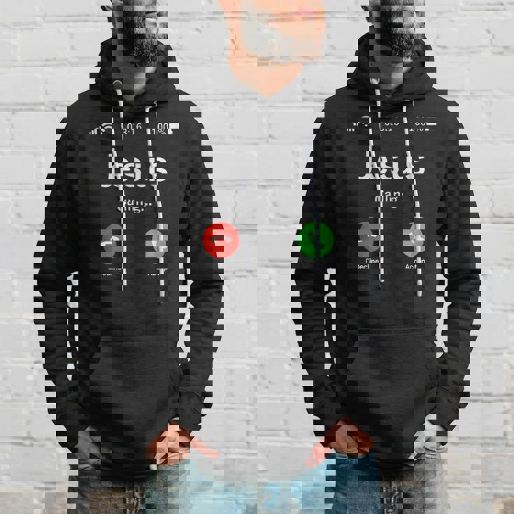 イエスは天国から呼びかけている-クリスチャンリビング パーカー 彼への贈り物