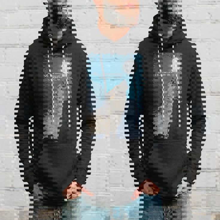 イエローストーン国立公園 オオカミのお土産 記念品 ギフト パーカー 彼への贈り物