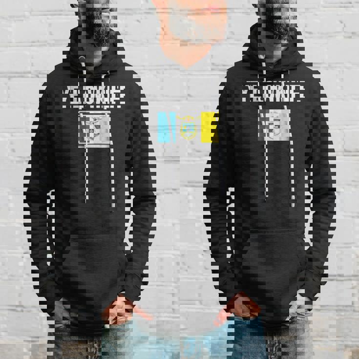 イエローナイフ 紋章 旗 国家への誇り ギフト お土産 パーカー 彼への贈り物