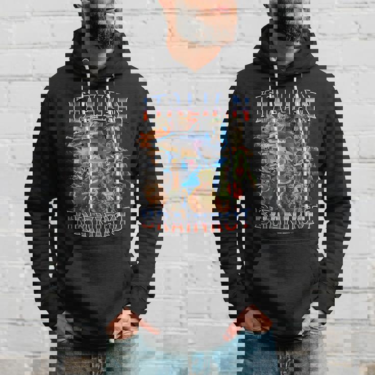 イタリアンブレインロット面白いイタリアンブレインロットミーム パーカー 彼への贈り物