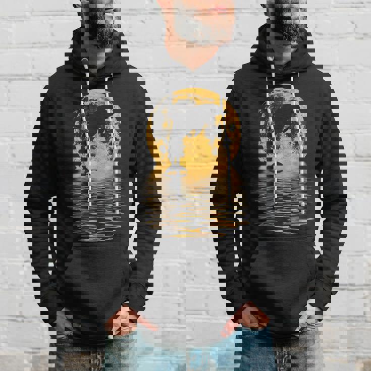 イルカ 海 夕日 月 反射 自然 恋人 ギフト パーカー 彼への贈り物