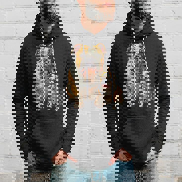 イングリッシュブルドッグの子犬とイングリッシュブルドッグ パーカー 彼への贈り物