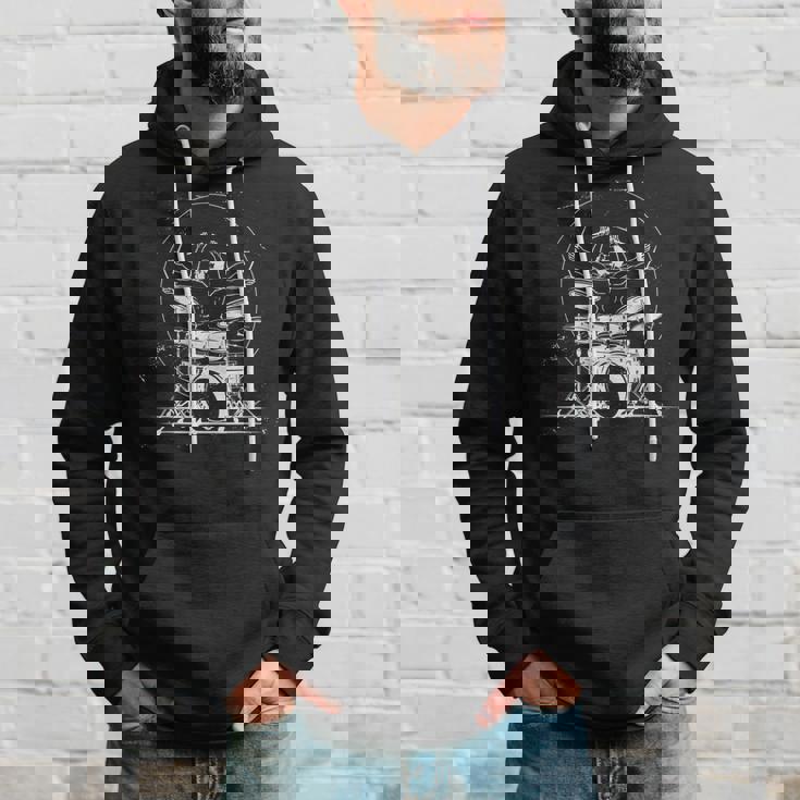 ウィトルウィウス的人体図 ドラム 面白tシャツ レオナルドダヴィンチ おもしろ ドラマー 服 音楽 メンズ パーカー 彼への贈り物