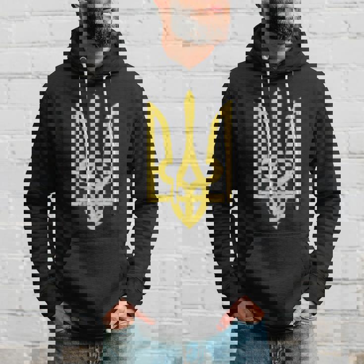 ウクライナのトライデントシンボル ウクライナ支援愛国 パーカー 彼への贈り物