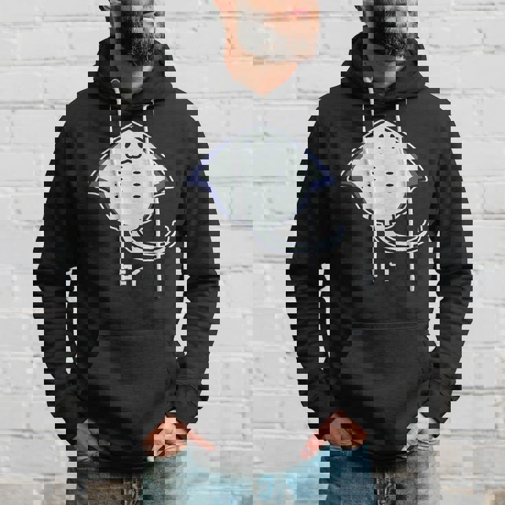 エイ エイの裏側 顔 笑顔 魚類 シンプル 簡単 かわいい おもしろ イラスト エイ好き パーカー 彼への贈り物