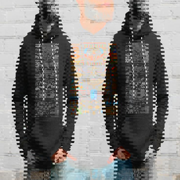 エジプトの多色オーナメント ヒエログリフ ヒエログリフ パーカー 彼への贈り物