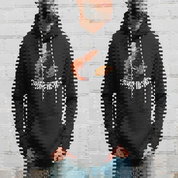 エビチャーハン-面白いミーム パーカー 彼への贈り物