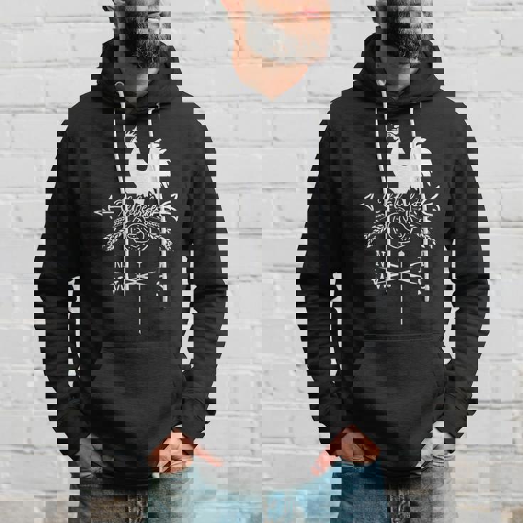 オクトーバーフェスト 風見鶏 コスチューム オンドリとプレッツェルの矢 パーカー 彼への贈り物