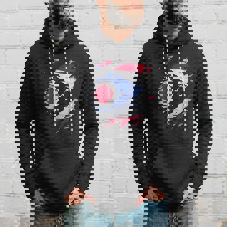 オハイオ州オハイオ州立大学 破れ加工 オハイオ州旗 パーカー 彼への贈り物