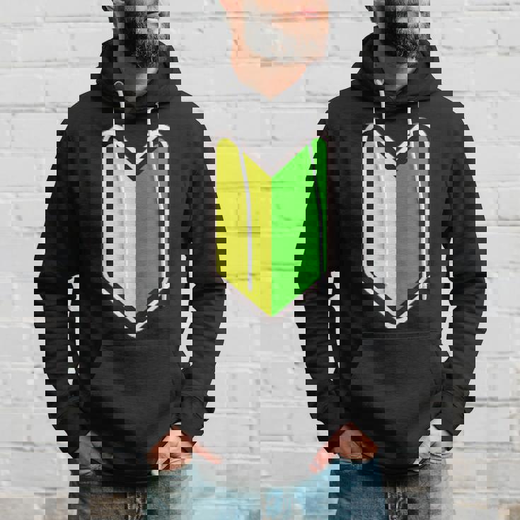 オリジナル個性派パロディ日本の道路交通法標識初心者マークプリント パーカー 彼への贈り物