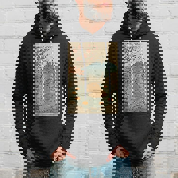 カピバラ 桜と温泉のカワイイアート パーカー 彼への贈り物