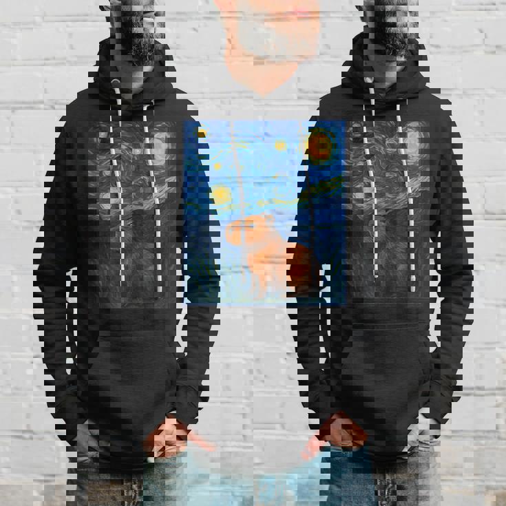 カピバラヴァンゴッホスターリーナイト パーカー 彼への贈り物