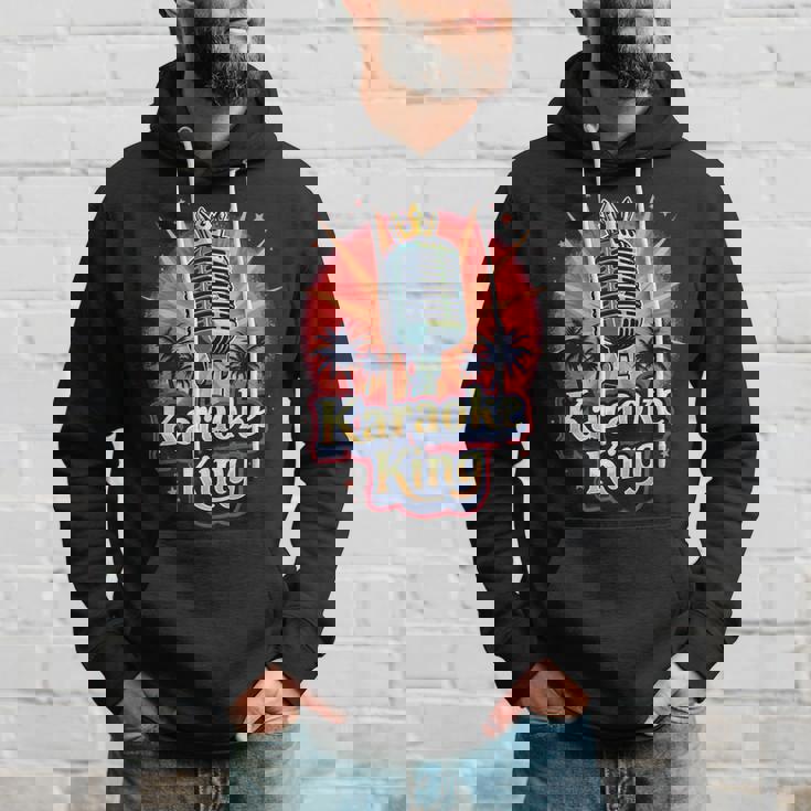 カラオケ愛好家のための面白いカラオケキング パーカー 彼への贈り物