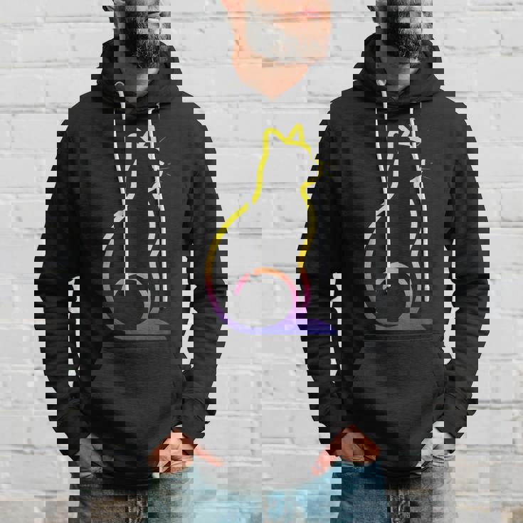 カラフルなかわいい猫 足 パーカー 彼への贈り物