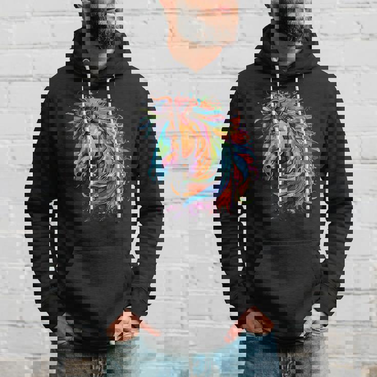 カラフルなアイルランドのドラフト馬愛好家スプラッシュアート パーカー 彼への贈り物