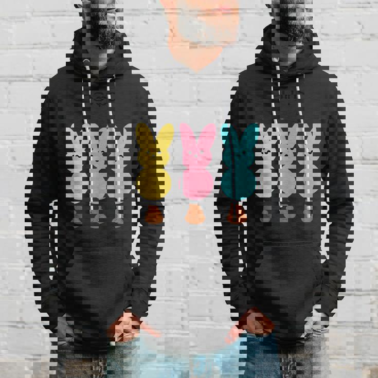 カラフルなマシュマロバニーのうんち パーカー 彼への贈り物