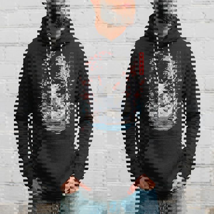 キツネ 妖怪 白狐 幽霊 浮世絵 ヴィンテージ パーカー 彼への贈り物