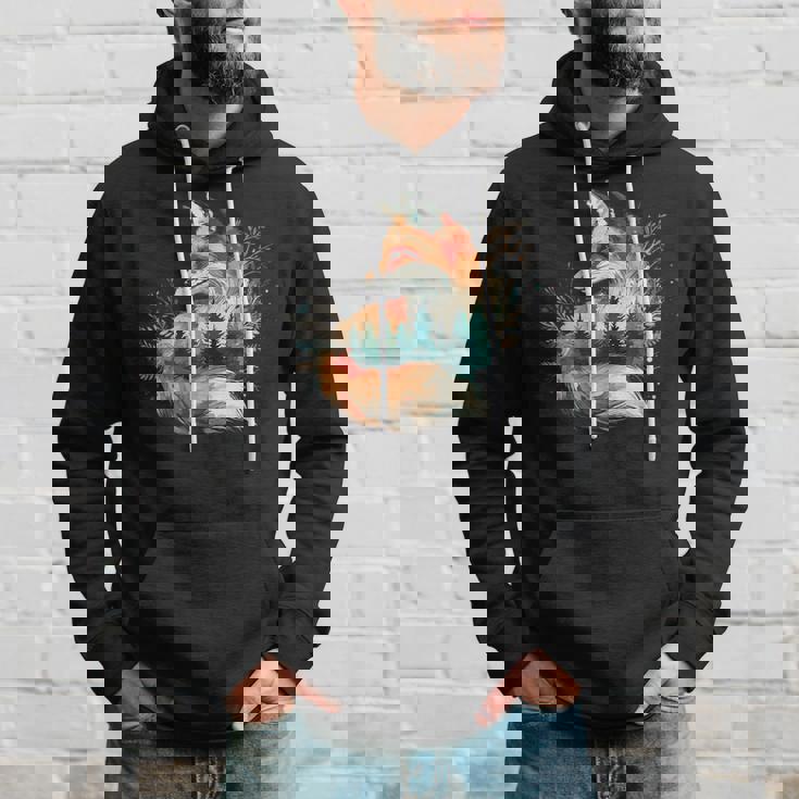 キツネアート パーカー 彼への贈り物