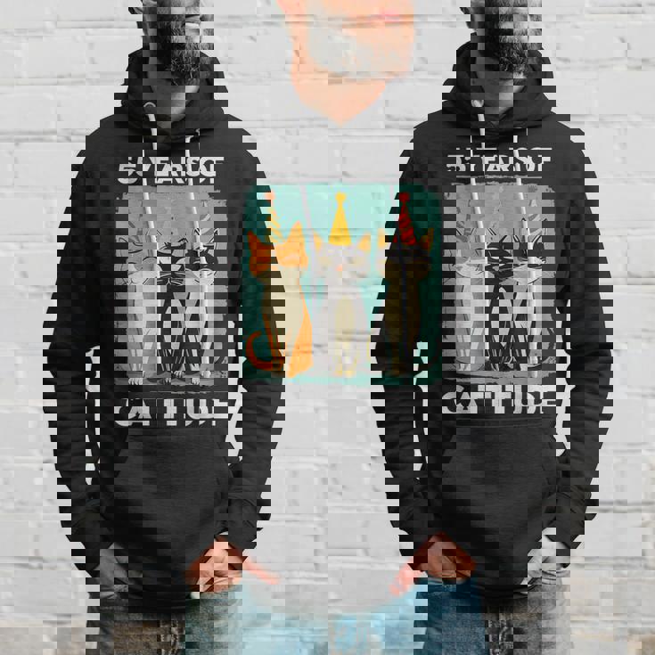 キャティチュード55歳 55歳の誕生日 猫好き 55歳 パーカー 彼への贈り物