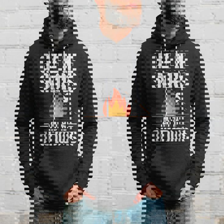 キャンプ&ハイカー向け、スモーズアンドザアウトドアデザインを与えてください パーカー 彼への贈り物