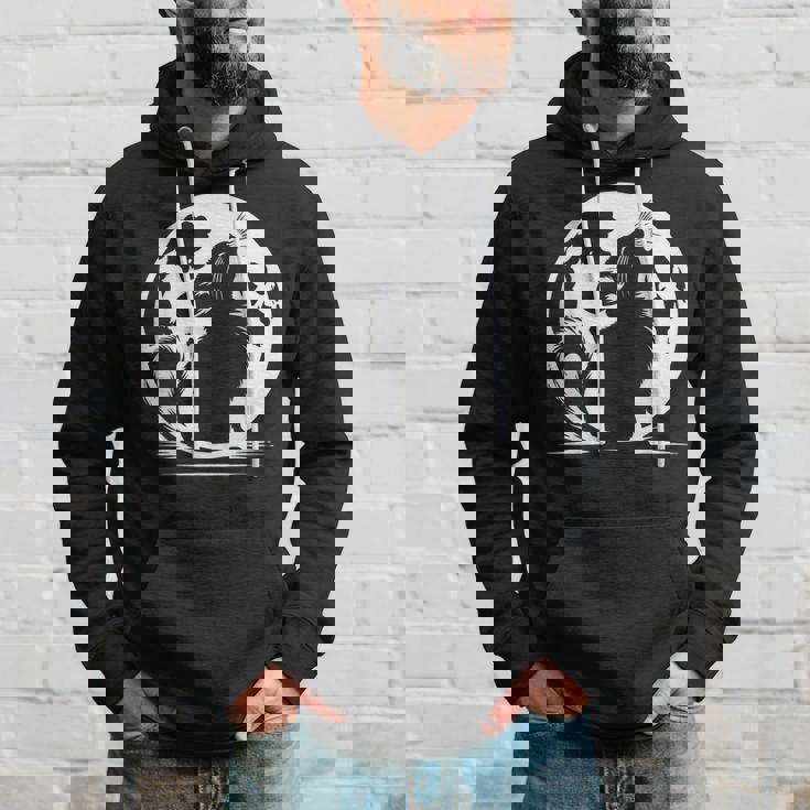 キュートで面白いチンチラが月に吠える パーカー 彼への贈り物