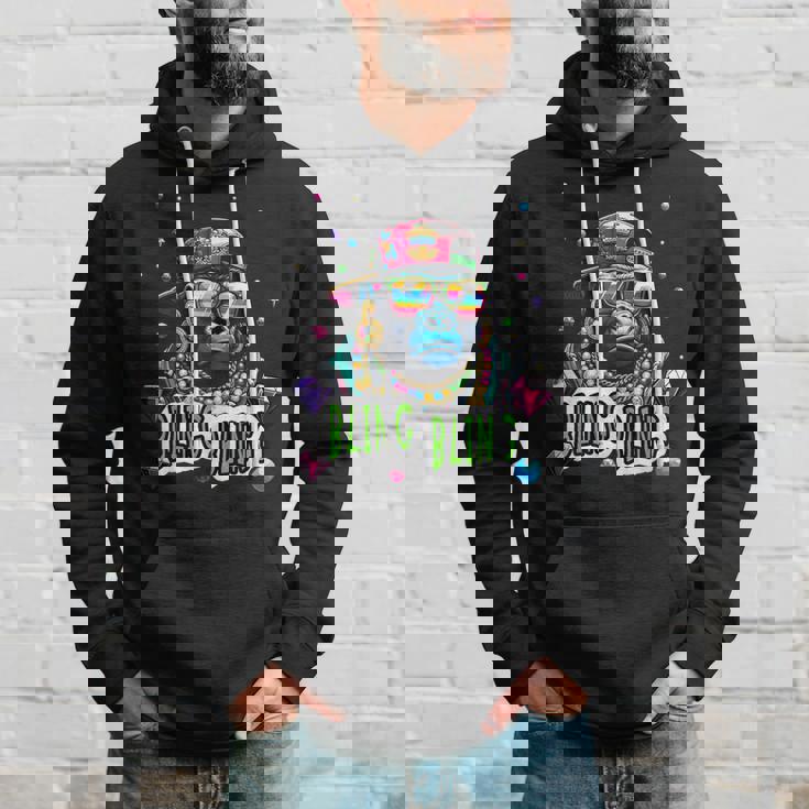 キラキラ光るクールなゴリラとジュエルヒップホップアートギャングスター パーカー 彼への贈り物