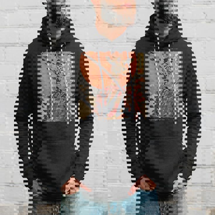 キリン 動物 日本美術 侍 浮世絵 パーカー 彼への贈り物