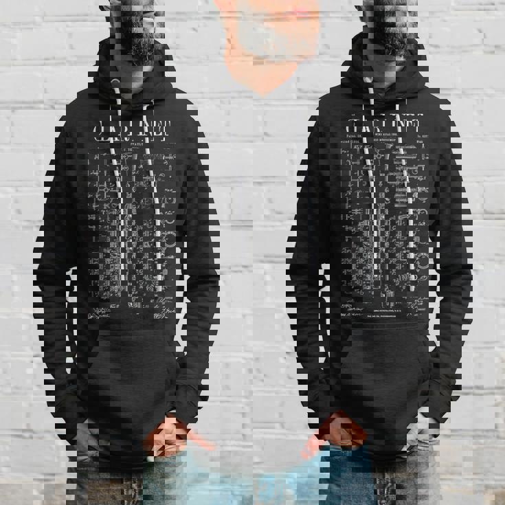 クラリネット ヴィンテージ 特許 クラリネット主義者 図面プリント パーカー 彼への贈り物