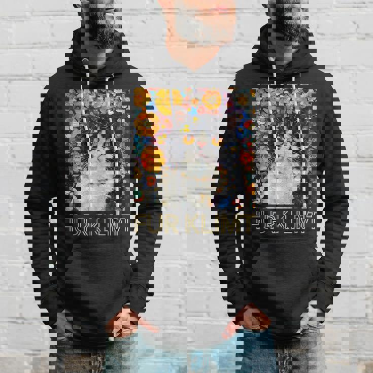 クリムト絵画の猫、猫好き、エキゾチックショートヘア、アーティスト パーカー 彼への贈り物