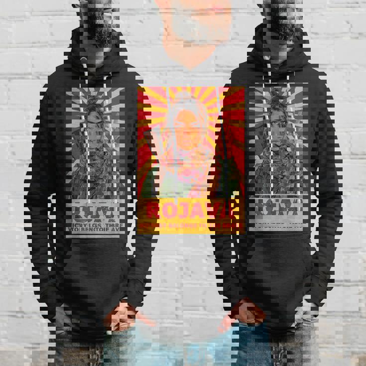 クルドのロジャバ クルディスタン 「勝利 」デザイン パーカー 彼への贈り物