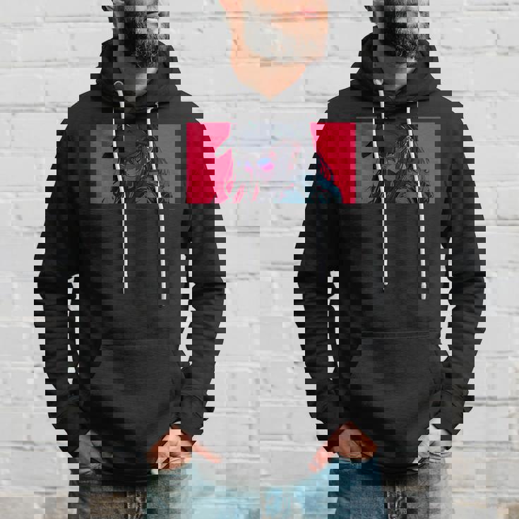 クールでかわいいアニメガールカラフルなデザインサングラス付き パーカー 彼への贈り物