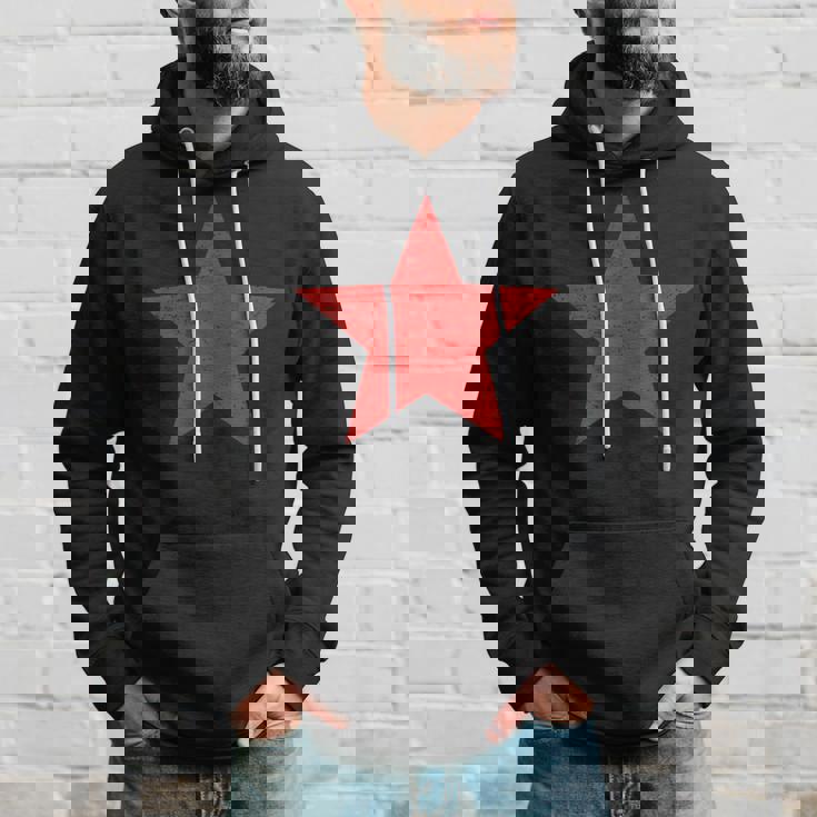 グランジ オルタナティブ アンティーク調 レッドスター 90年代ロックバンド音楽 パーカー 彼への贈り物