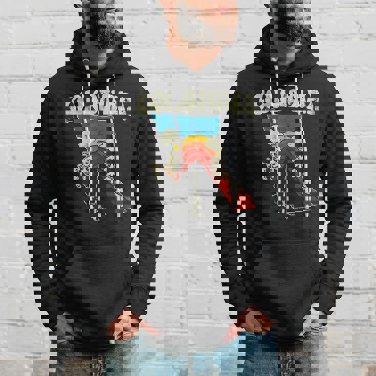 コロンビア ビンテージ コロンビアン カントリー レインボー レトロ 70年代地図 パーカー 彼への贈り物