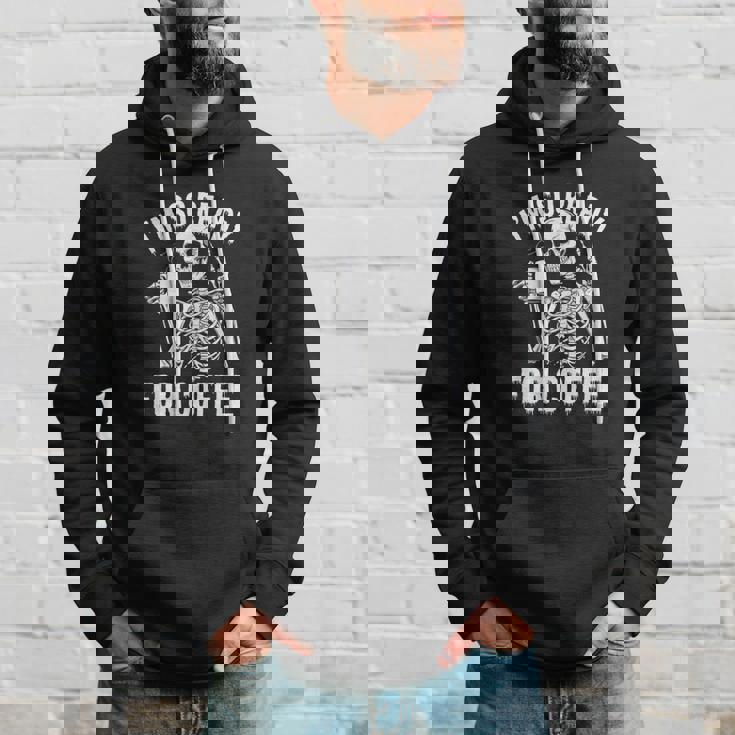 コーヒースケルトンとカフェイン中毒の覚悟はできてる パーカー 彼への贈り物