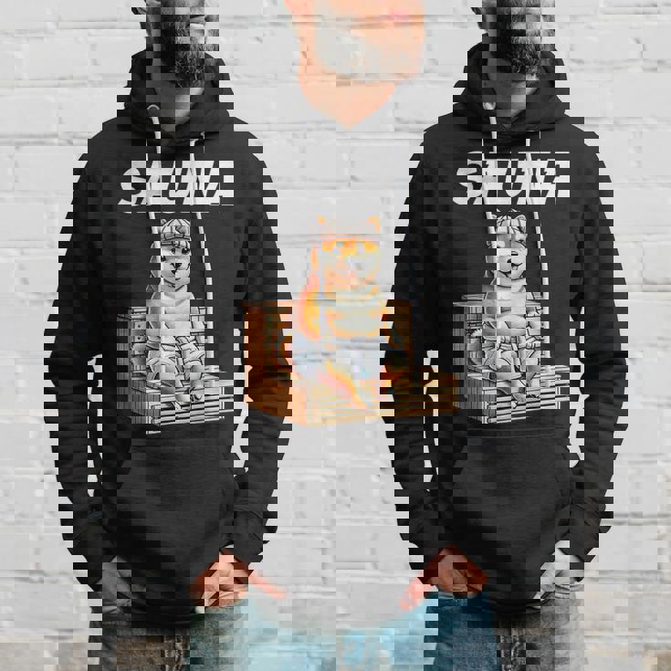 サウナauna さうな 整う アウトドア 焚火 おもしろ 犬 柴犬好き 柴犬 名言 文字 面白い ふざけた ネタ パーカー 彼への贈り物