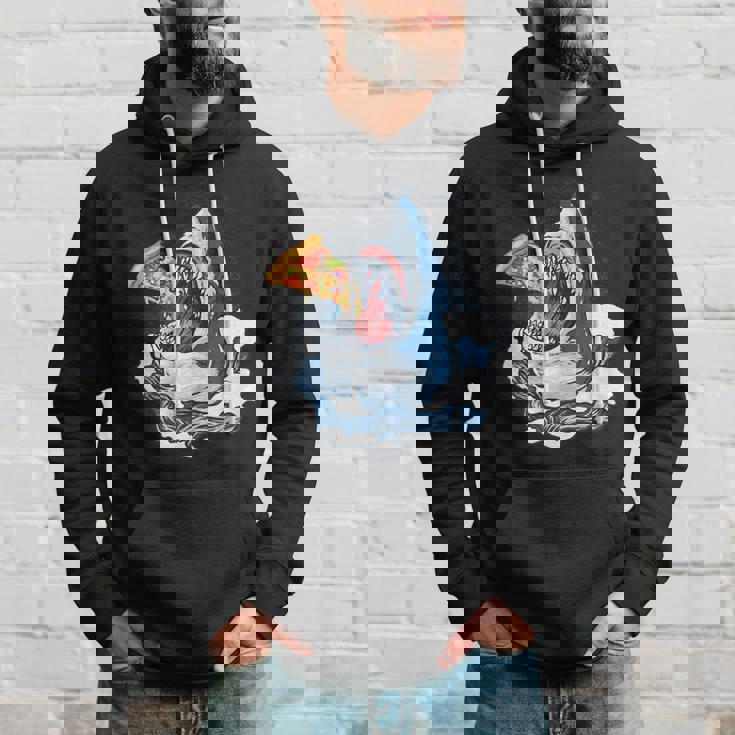 サメが食べるピザ サメグッズ ジョーズ パーカー 彼への贈り物