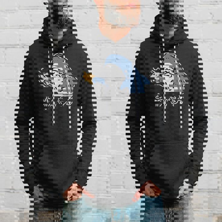 サメパンチ パンチを繰り出すサメ さめ 鮫 おもしろ パーカー 彼への贈り物