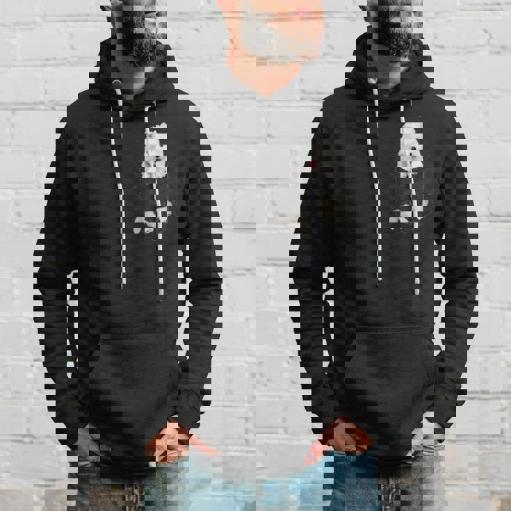 サモエド愛好家のための面白いサモエドをポケットに入れました パーカー 彼への贈り物