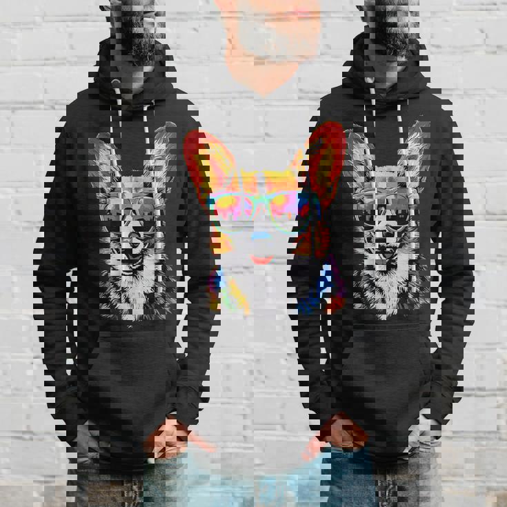 サングラスとコーギー ウェルシュ・コーギー犬 甘いウェルシュ・コーギー パーカー 彼への贈り物