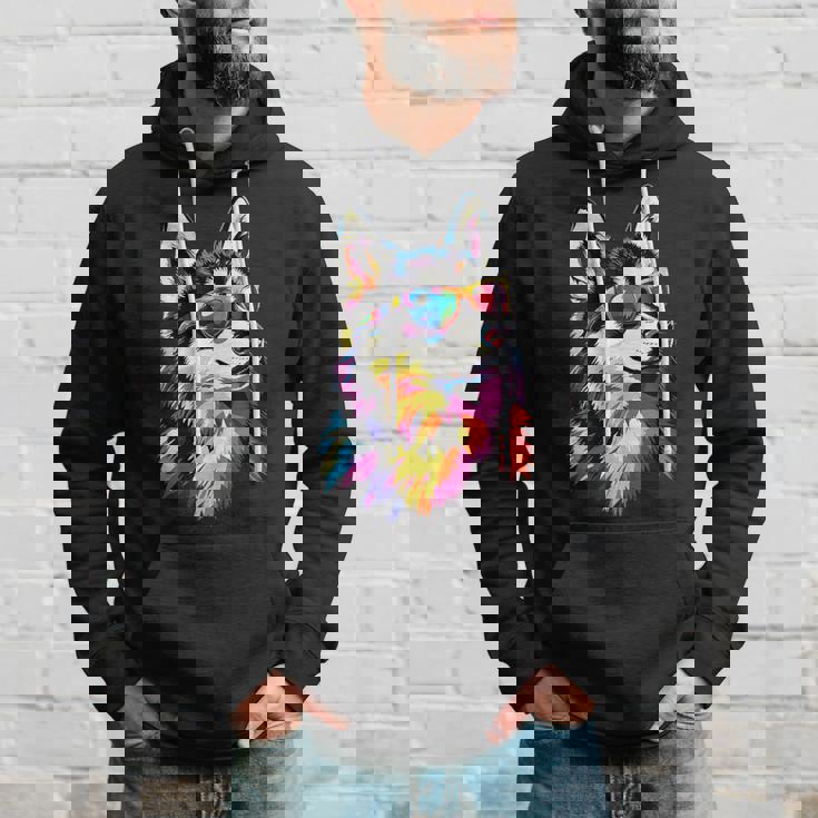 サングラスをかけたハスキー犬 私はシベリアンハスキーが大好きです。 パーカー 彼への贈り物