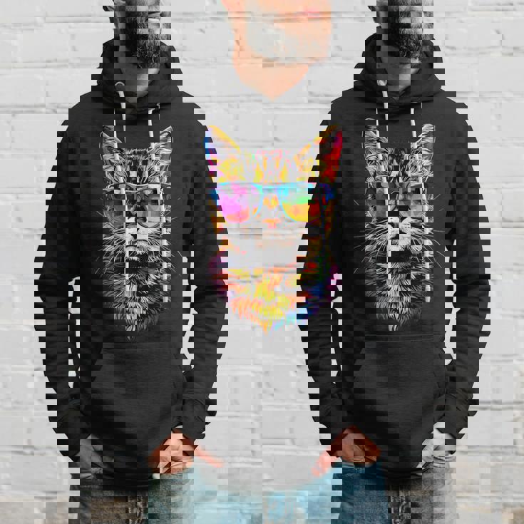 サングラスをかけたベンガル猫 レオパデット かわいいベンガル猫 パーカー 彼への贈り物