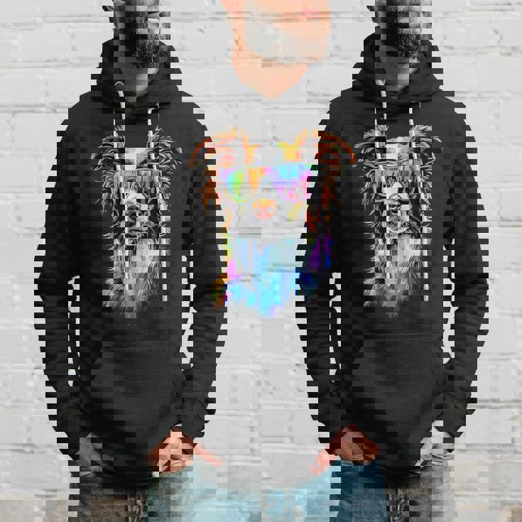 サングラスをかけたボーダーコリー 子犬 かわいいボーダーコリー パーカー 彼への贈り物