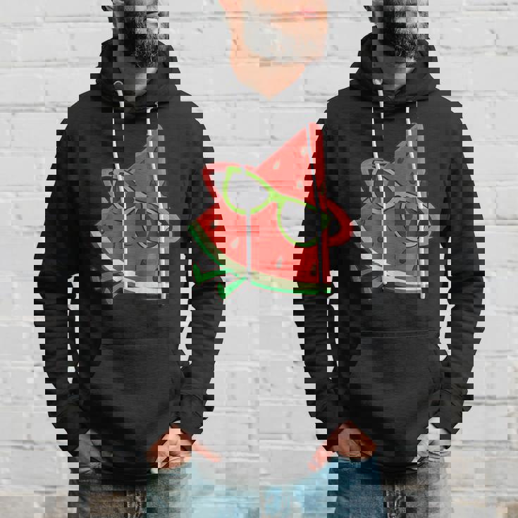 サングラス面白いスイカとスイカの夏のメロン パーカー 彼への贈り物