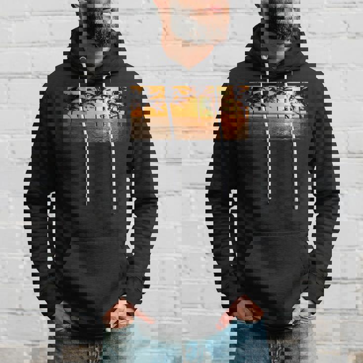 サンセット ビーチ ヤシの木 クール 海 サーフィン パーカー 彼への贈り物