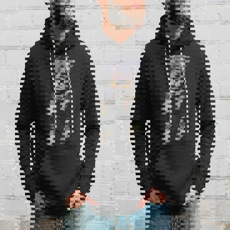 シュナウザー犬のポケットパピーギフト パーカー 彼への贈り物