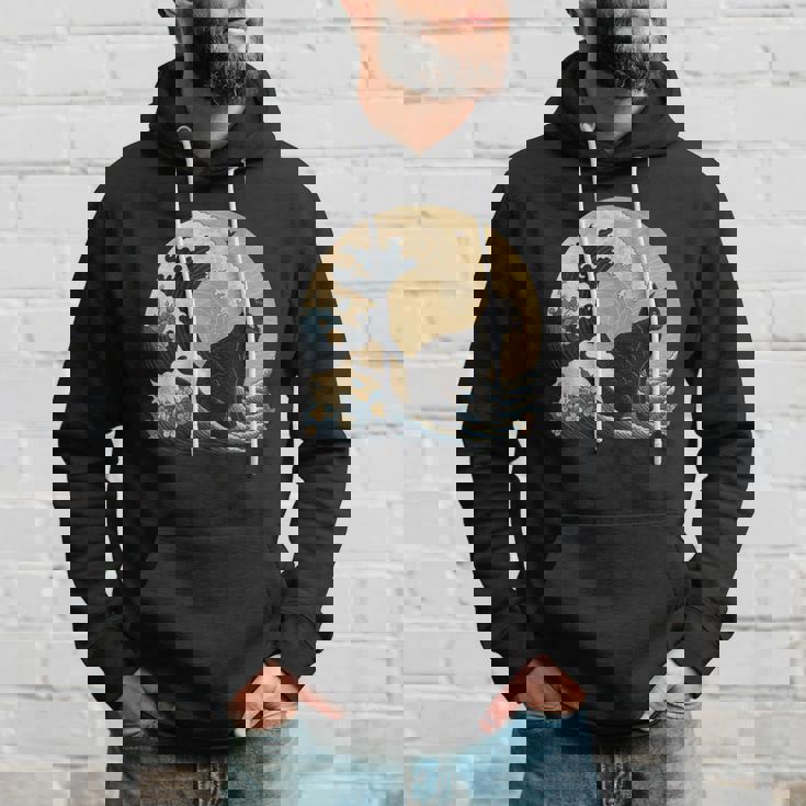 シュールレアリズム 日本画 黒猫 パーカー 彼への贈り物